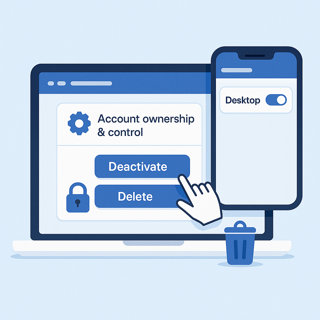 איך למחוק חשבון פייסבוק